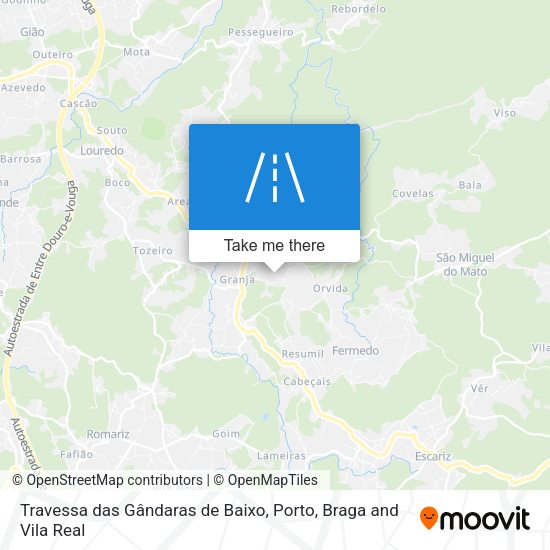 Travessa das Gândaras de Baixo mapa