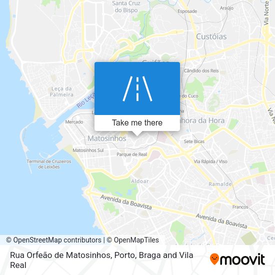 Rua Orfeão de Matosinhos map