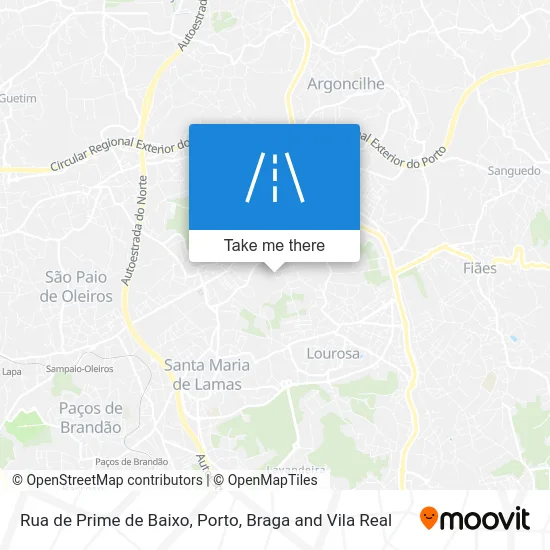 Rua de Prime de Baixo map