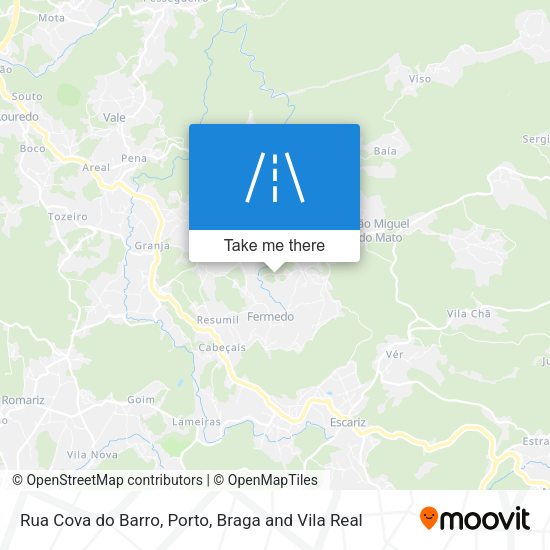 Rua Cova do Barro map