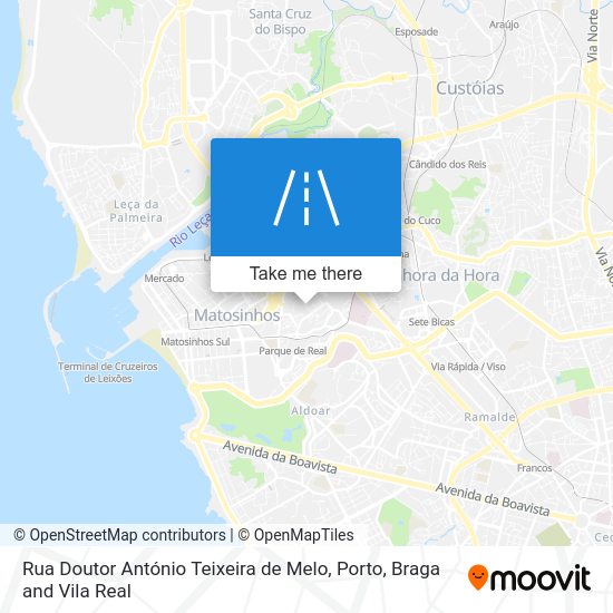 Rua Doutor António Teixeira de Melo mapa