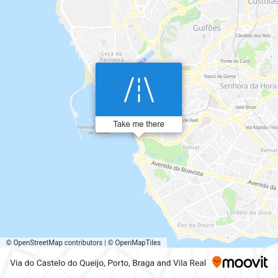 Via do Castelo do Queijo map