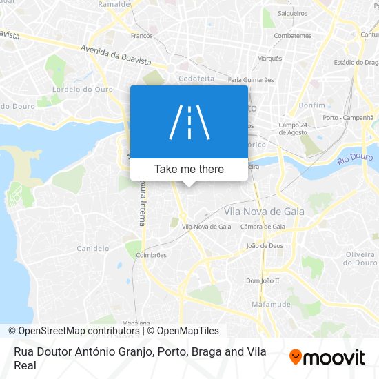 Rua Doutor António Granjo mapa