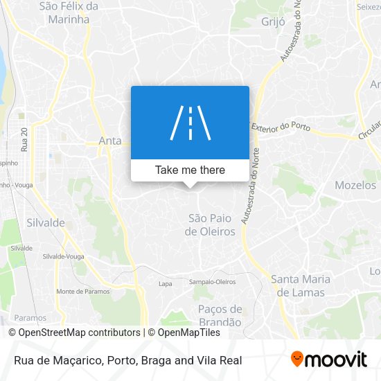 Rua de Maçarico mapa