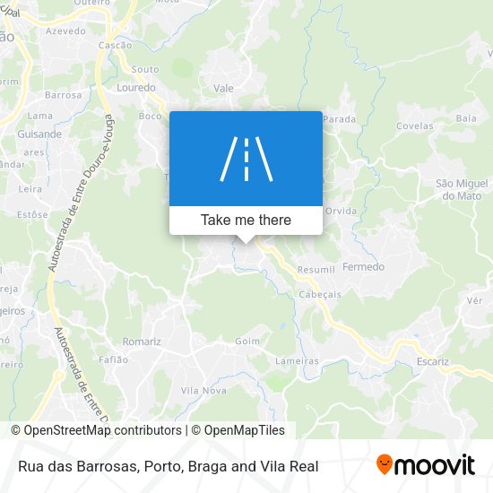 Rua das Barrosas mapa