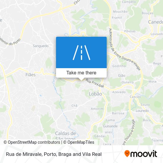 Rua de Miravale mapa