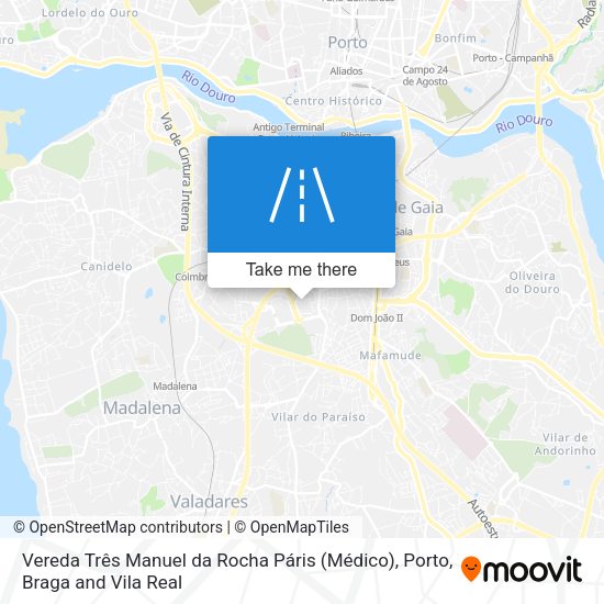 Vereda Três Manuel da Rocha Páris (Médico) map