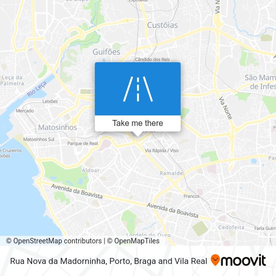 Rua Nova da Madorninha mapa