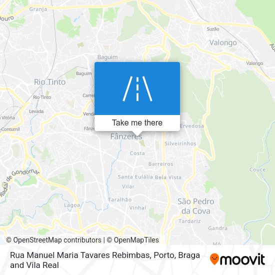 Rua Manuel Maria Tavares Rebimbas map