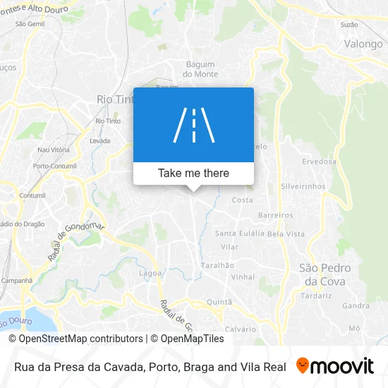 Rua da Presa da Cavada map