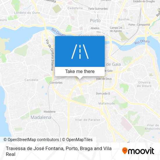 Travessa de José Fontana mapa