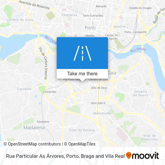Rua Particular As Árvores mapa