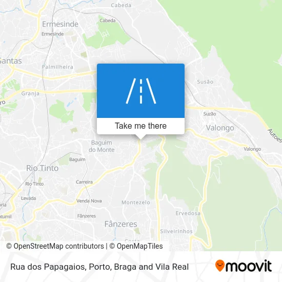 Rua dos Papagaios map