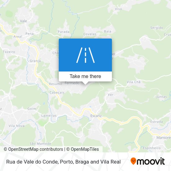 Rua de Vale do Conde mapa