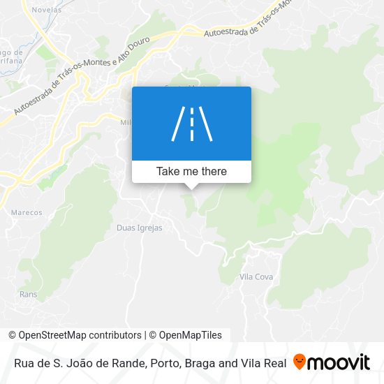Rua de S. João de Rande mapa