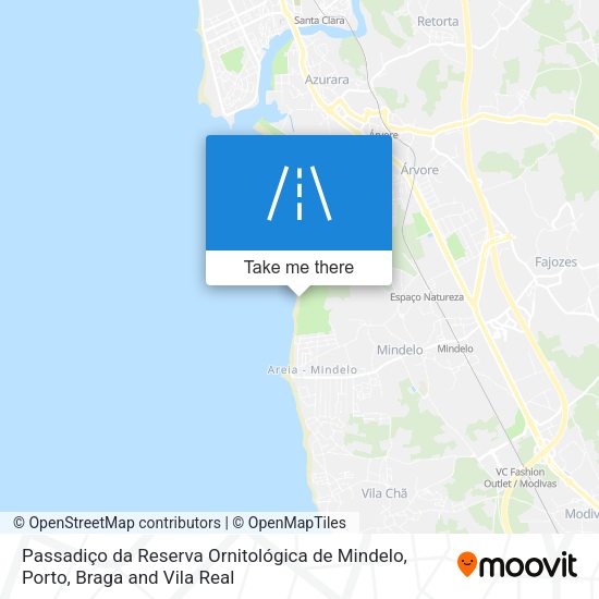 Passadiço da Reserva Ornitológica de Mindelo map