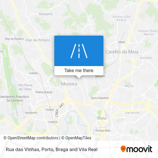 Rua das Vinhas map