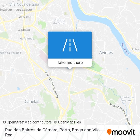Rua dos Bairros da Câmara mapa