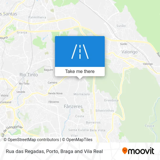 Rua das Regadas map