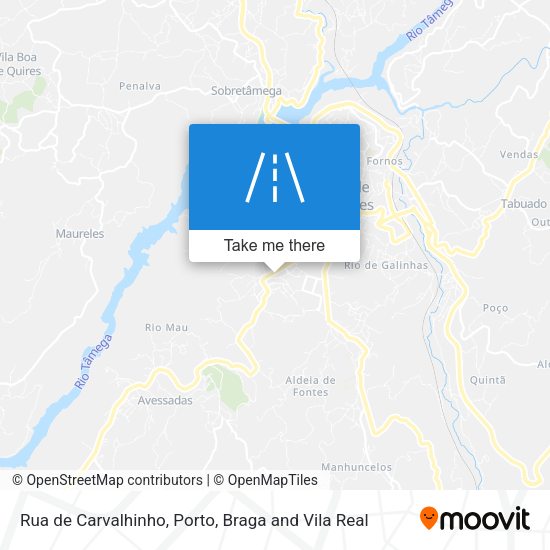 Rua de Carvalhinho mapa