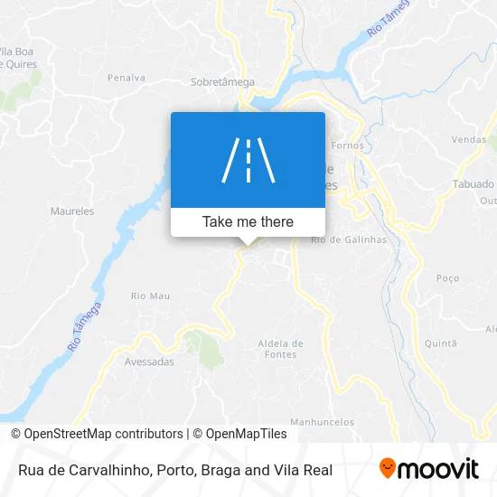 Rua de Carvalhinho map