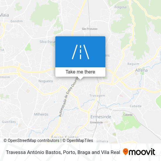 Travessa António Bastos mapa