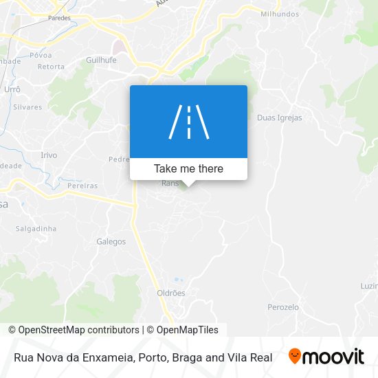 Rua Nova da Enxameia mapa