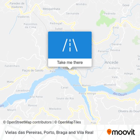 Vielas das Pereiras mapa