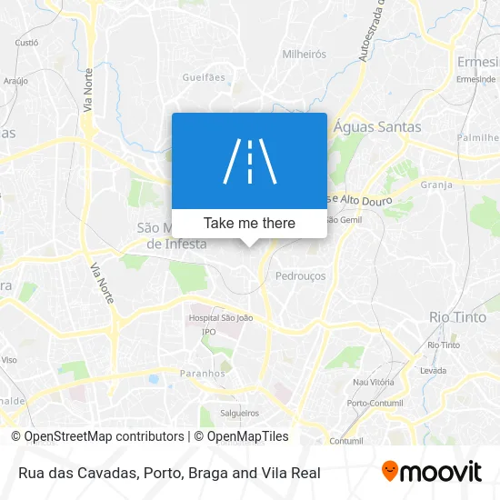 Rua das Cavadas map