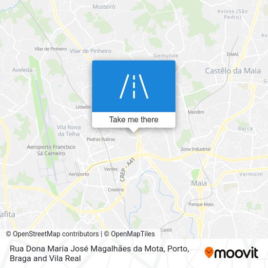 Rua Dona Maria José Magalhães da Mota mapa