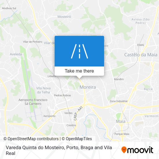Vareda Quinta do Mosteiro mapa