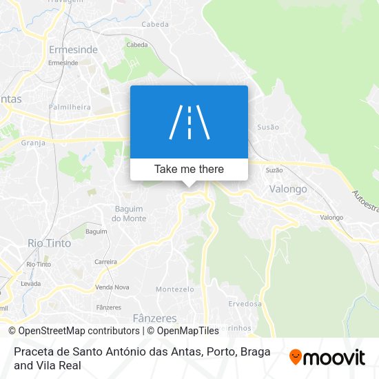 Praceta de Santo António das Antas map