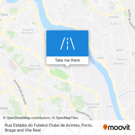 Rua Estádio do Futebol Clube de Avintes map