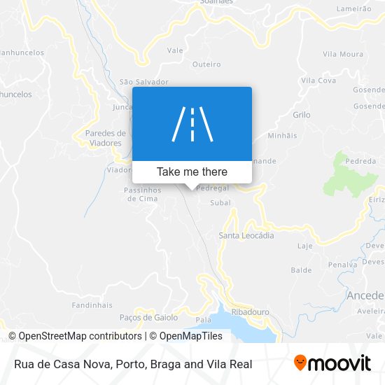 Rua de Casa Nova mapa