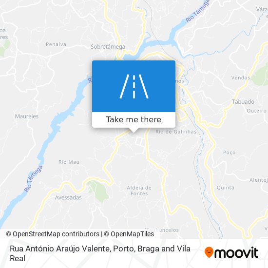 Rua António Araújo Valente mapa