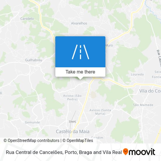 Rua Central de Cancelões map