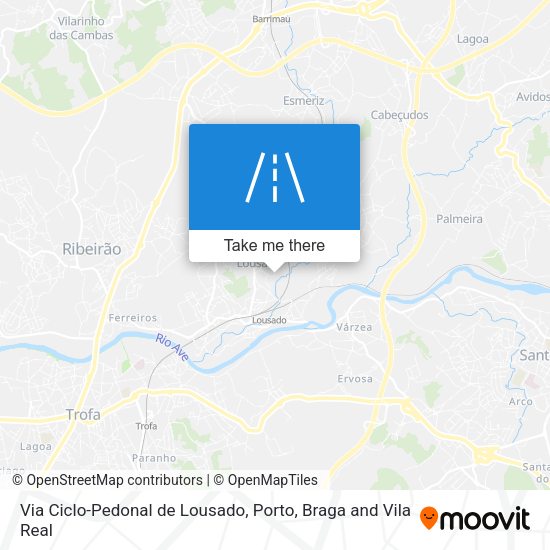 Via Ciclo-Pedonal de Lousado map