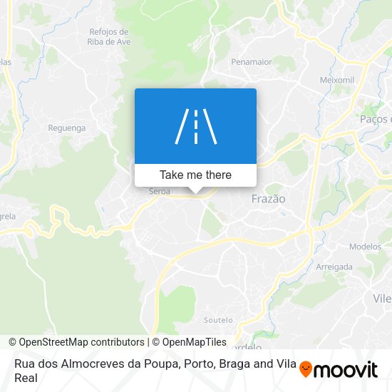 Rua dos Almocreves da Poupa map