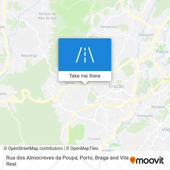 Rua dos Almocreves da Poupa map