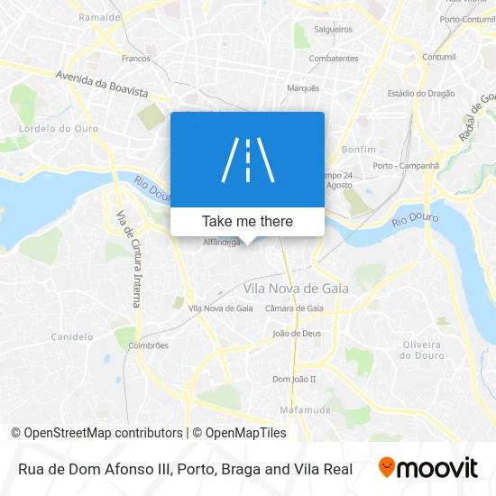 Rua de Dom Afonso III map