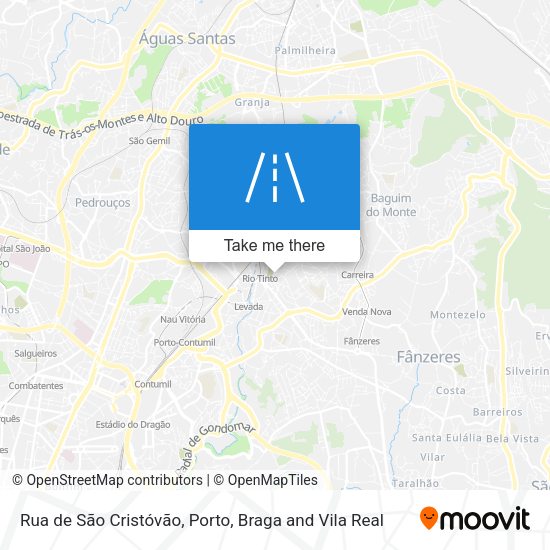 Rua de São Cristóvão mapa