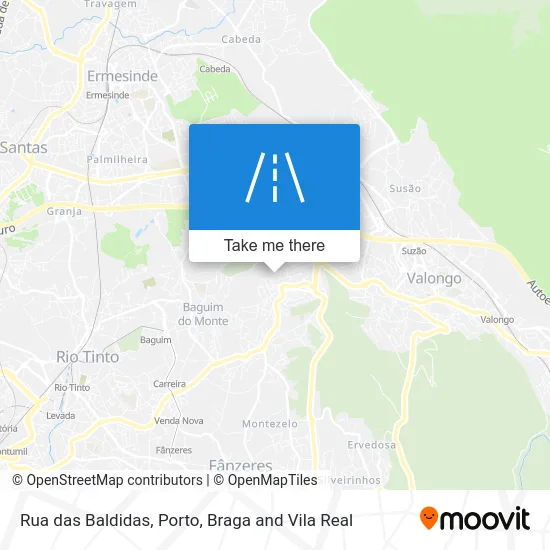 Rua das Baldidas map