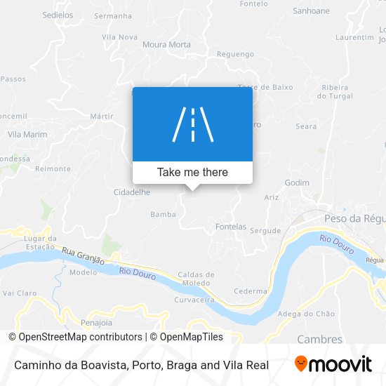 Caminho da Boavista mapa