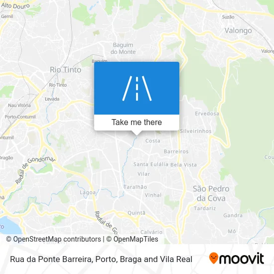 Rua da Ponte Barreira map