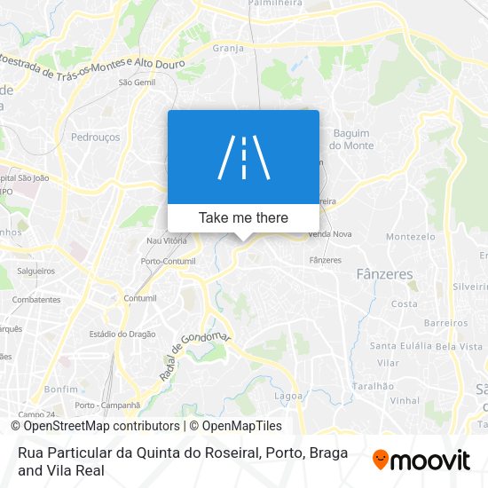 Rua Particular da Quinta do Roseiral mapa
