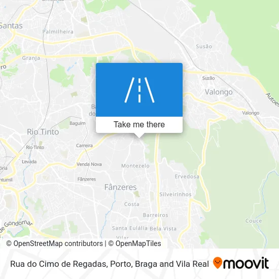 Rua do Cimo de Regadas map