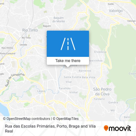 Rua das Escolas Primárias mapa