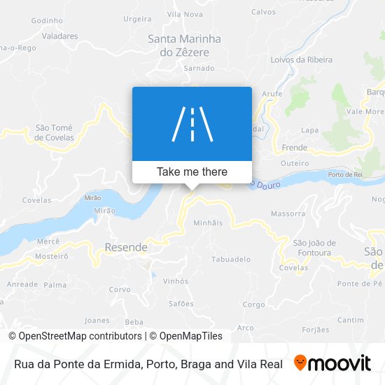 Rua da Ponte da Ermida mapa