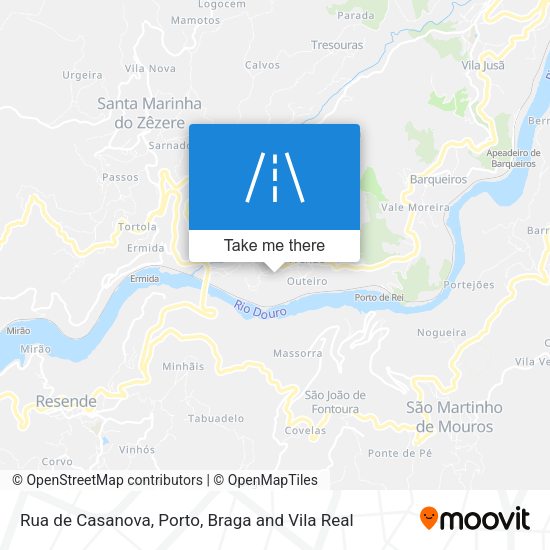 Rua de Casanova mapa