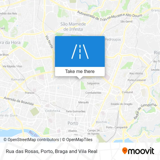 Rua das Rosas map